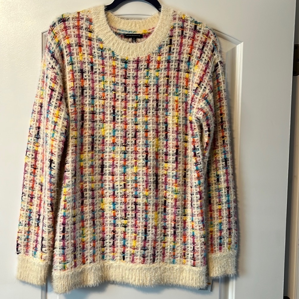 Staccato Rainbow Sweater NWT small